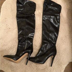 BCBGMaxAzria Black Over the Knee Boots